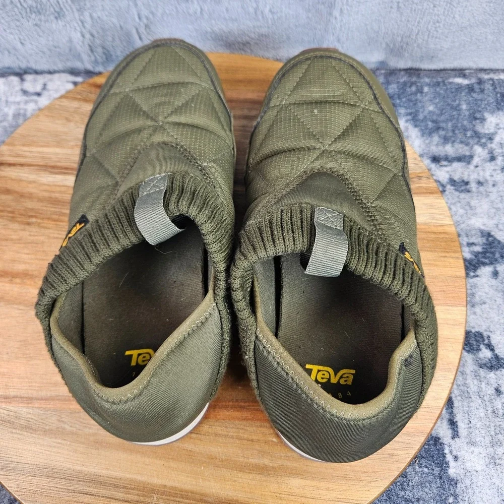 Teva ReEmber Ember Moc Mens Size 6 Green Moccasins Quilted Slip On Shoes 1125472